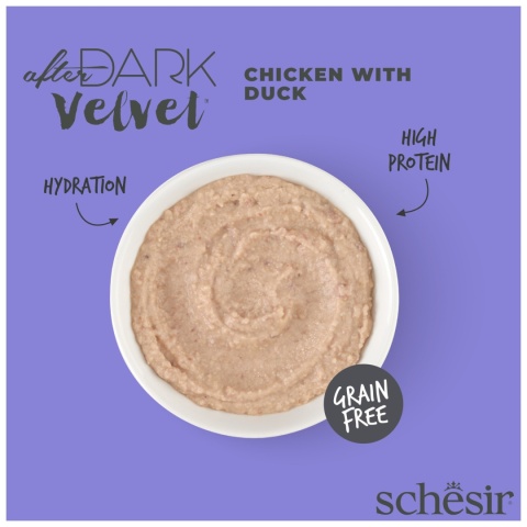 Schesir After Dark Velvet Mousse kurczak z kaczką 80g