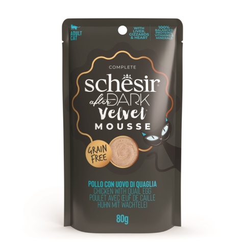 Schesir After Dark Velvet Mousse kurczak z jajkami przepiórczymi 80g