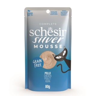 Schesir Silver Mousse kurczak z dynią - karma dla kota 80g