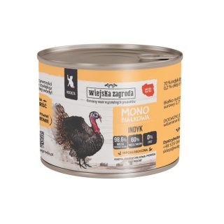 Wiejska Zagroda Monobiałkowa Indyk dla kociąt 200g