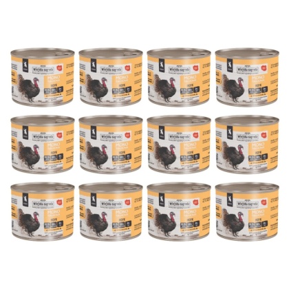 Zestaw Wiejska Zagroda Monobiałkowa Indyk dla kociąt 12x200g