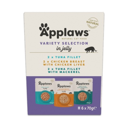 APPLAWS Cat Multipak degustacyjny mix smaków w saszetce w galaretce dla kota 6x70g