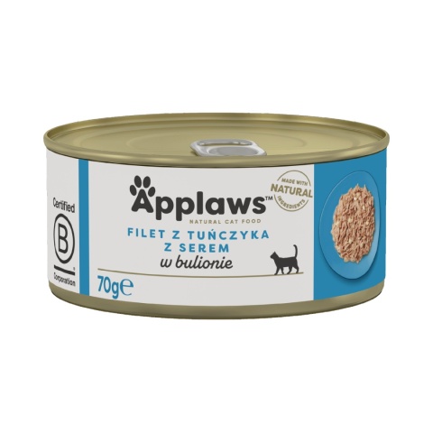APPLAWS Cat Broth tuńczyk z serem w bulionie dla kota puszka 70g