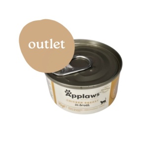 OUTLET APPLAWS Cat pierś z kurczaka w bulionie dla kota 70g