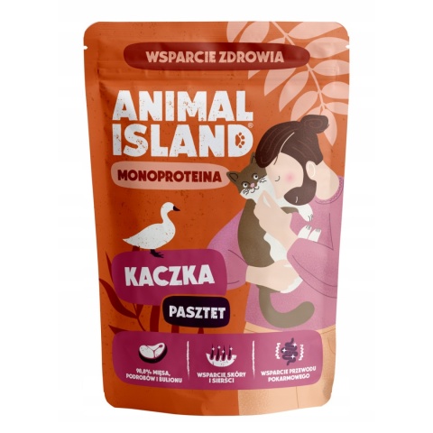 Animal Island Kaczka monoproteina - karma mokra dla kota monobiałkowa pasztet 100g