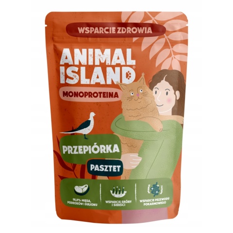 Animal Island Przepiórka monoproteina - karma mokra dla kota monobiałkowa pasztet 100g