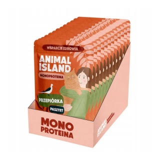 Animal Island Przepiórka zestaw 10x100g - karma mokra dla kota monobiałkowa pasztet