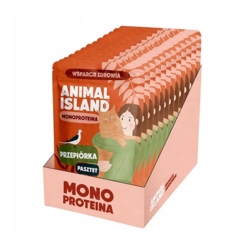 Animal Island Przepiórka zestaw 10x100g - karma mokra dla kota monobiałkowa pasztet