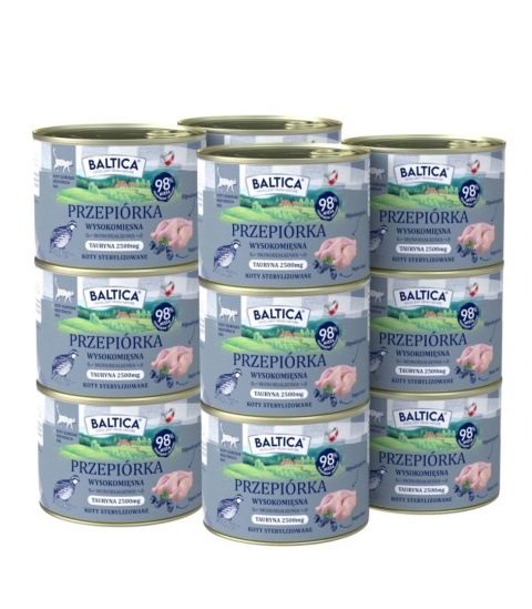 BALTICA SMAKI REGIONÓW Przepiórka 12x185g - karma mokra dla kota zestaw