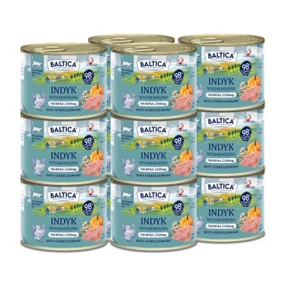 BALTICA SMAKI REGIONÓW Indyk 12x185g - karma mokra dla kota zestaw