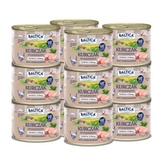BALTICA SMAKI REGIONÓW Kurczak 12x185g - karma mokra dla kota zestaw