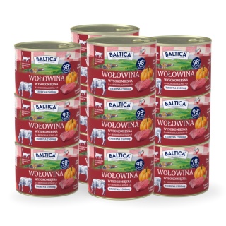 BALTICA SMAKI REGIONÓW Wołowina 12x185g - karma mokra dla kota zestaw