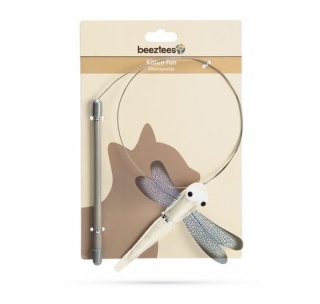 BEEZTEES Zabawka dla kota wędka na druciku z ważką 100cm