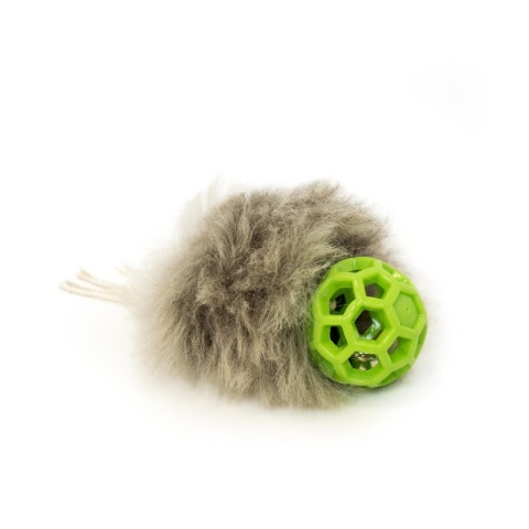 BUBA OWCA z piłką dzwoneczkiem i sznureczkami - zabawka dla kota