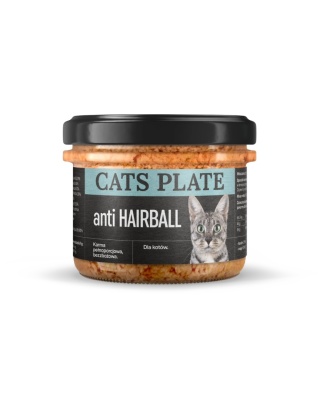 Cats Plate anti HAIRBALL Duck - karma dla kota formuła odkłaczająca 180g