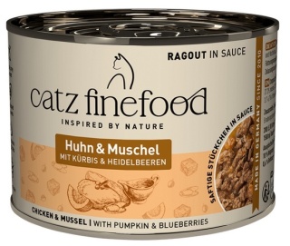 Catz Finefood Ragout N.613 Kurczak i omułek - karma dla kota w sosie 190g