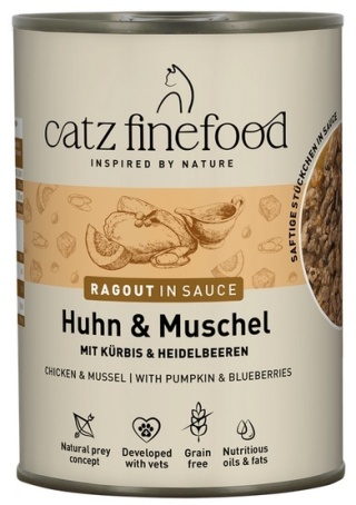 Catz Finefood Ragout N.613 Kurczak i omułek - karma dla kota w sosie 380g