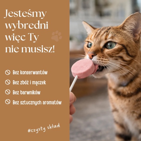 Dr Malou Liofilizowane lizaki mięsne dla kotów (mix smaków) 15 sztuk - przysmak dla kota 25g