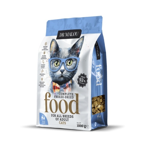 Dr Malou kaczka z jagnięciną - liofilizowana karma dla kota 1kg