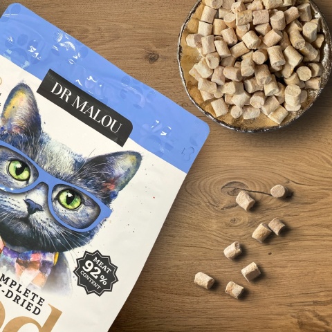 Dr Malou kurczak z jagnięciną - liofilizowana karma dla kota 500g