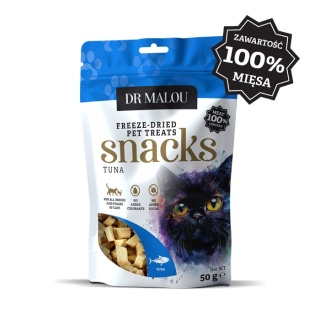 Dr Malou liofilizowany tuńczyk - przysmak dla kota mięsne kostki 50g