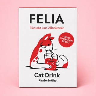 FELIA Cat Drink Wołowina - naturalny bulion dla kota wspierający nawodnienie 200g