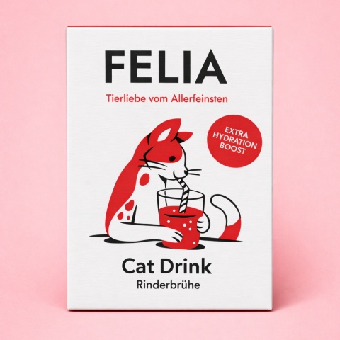 FELIA Cat Drink Wołowina - naturalny bulion dla kota wspierający nawodnienie 200g