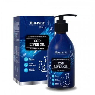 Holista Cod Liver Oil 250ml Tran dla kota