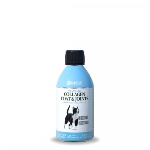 Holista Collagen Cats Coat & Joints - kolagen z kwasem hialuronowym i biotyną syrop 100ml