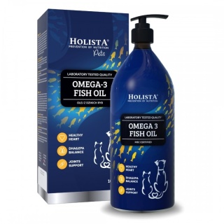 Holista Omega3 Fish Oil 1000ml Olej dla kota