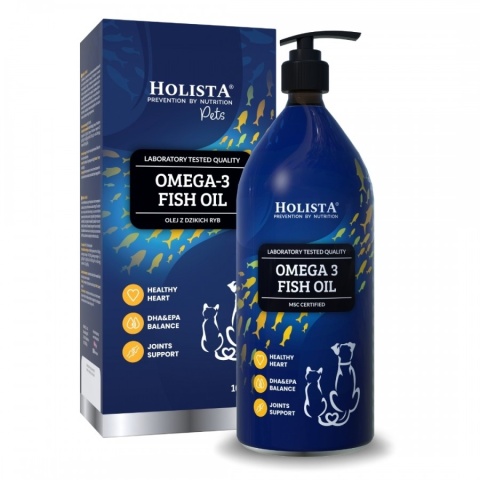 Holista Omega3 Fish Oil 1000ml Olej dla kota