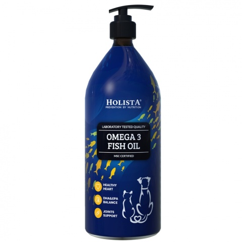Holista Omega3 Fish Oil 1000ml Olej dla kota