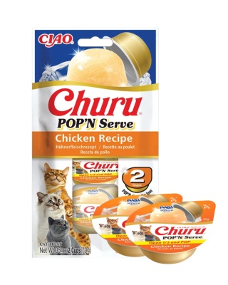 Inaba Churu Pop'n Serve Chicken kurczak - przysmak w galaretce dla kotów 2x35g