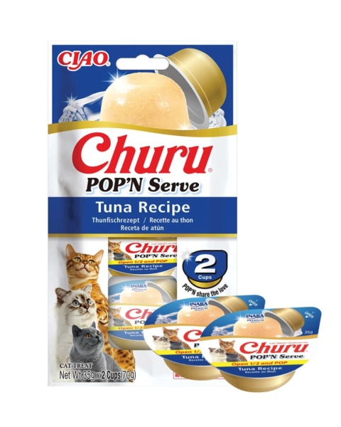 Inaba Churu Pop'n Serve Tuna tuńczyk - przysmak w galaretce dla kotów 2x35g