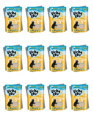 Lucky Lou Extrafood zestaw kurczak i tuńczyk w bulionie 12x70g