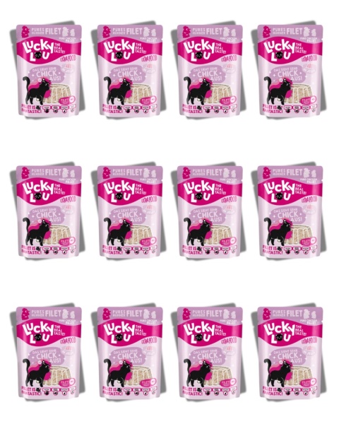 Lucky Lou Extrafood zestaw kurczak w galaretce 12x70g