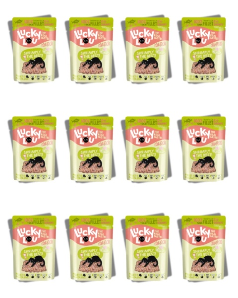 Lucky Lou Extrafood zestaw tuńczyk i krewetki w galaretce 12x70g