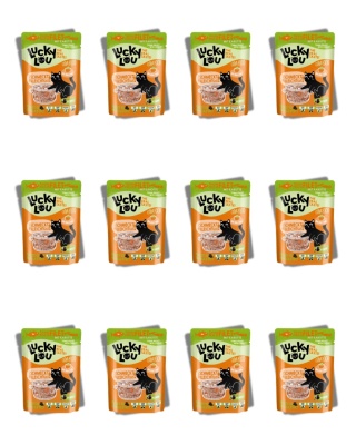 Lucky Lou Extrafood zestaw tuńczyk i marchewka w bulionie 12x70g