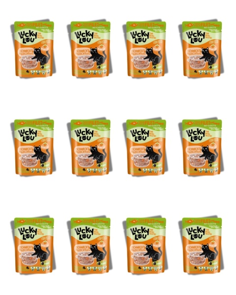 Lucky Lou Extrafood zestaw tuńczyk i marchewka w bulionie 12x70g