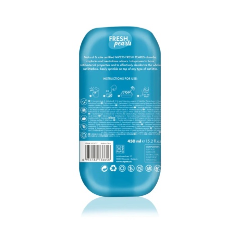 M-PETS FRESH Pearls OCEAN - granulki aromatyzujące do kuwet 450ml