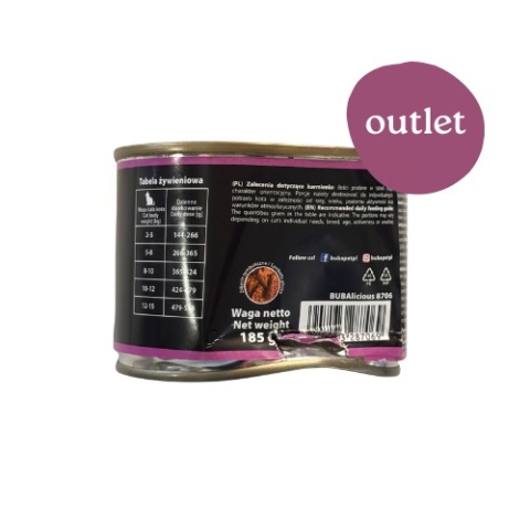 OUTLET BUBAlicious More Meat Pure Pheasant - karma dla kota mono bażant 185g