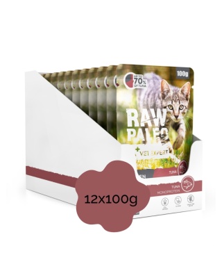 RAW PALEO KITTEN TUNA zestaw 12x100g - mokra karma dla kociąt tuńczyk