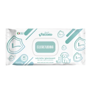 Record Salviette Clorexidina - chusteczki z chlorheksydyną dla psa i kota 40 szt.