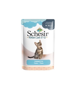Schesir Kitten Care Tuna tuńczyk - karma mokra dla kociąt w galaretce 85g
