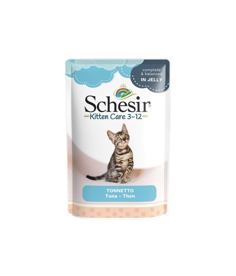 Schesir Kitten Care Tuna tuńczyk - karma mokra dla kociąt w galaretce 85g