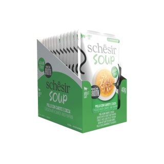 Schesir Soup 12x40g zupa dla kota kurczak z dynią zestaw
