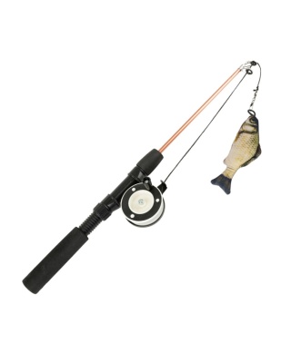 Barry King Wędka dla kota teleskopowa z rybką na rolce 75cm