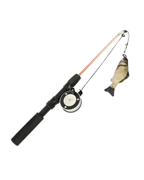 Barry King Wędka dla kota teleskopowa z rybką na rolce 75cm