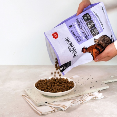 Wiejska Zagroda kurczak z przepiórką - karma sucha dla kota 800g