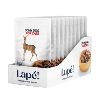 Zestaw 10x100g John Dog for Cats Lape Sarna - monobiałkowa karma mokra dla kota